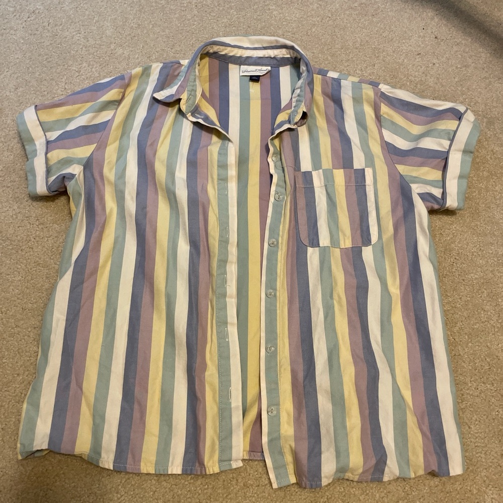 Universal Thread Blue and Yellow Casual Button Down Shirt